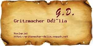 Gritzmacher Délia névjegykártya